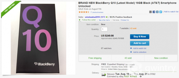 Цена - Блог Бандерольки, рис. 2 Blackberry Q10 29